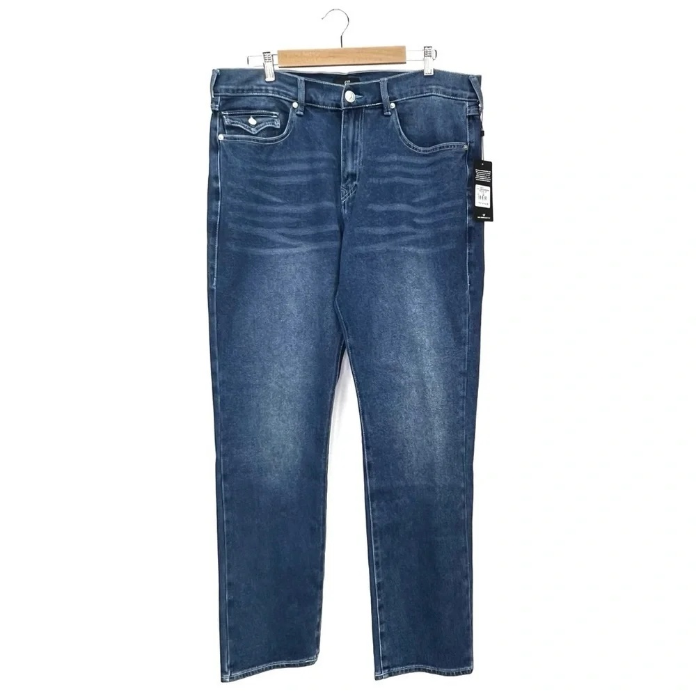 True Religion Geno Relaxed Slim Fit Medium Wash Men’s 36W X 32L Flap Pockets NWT